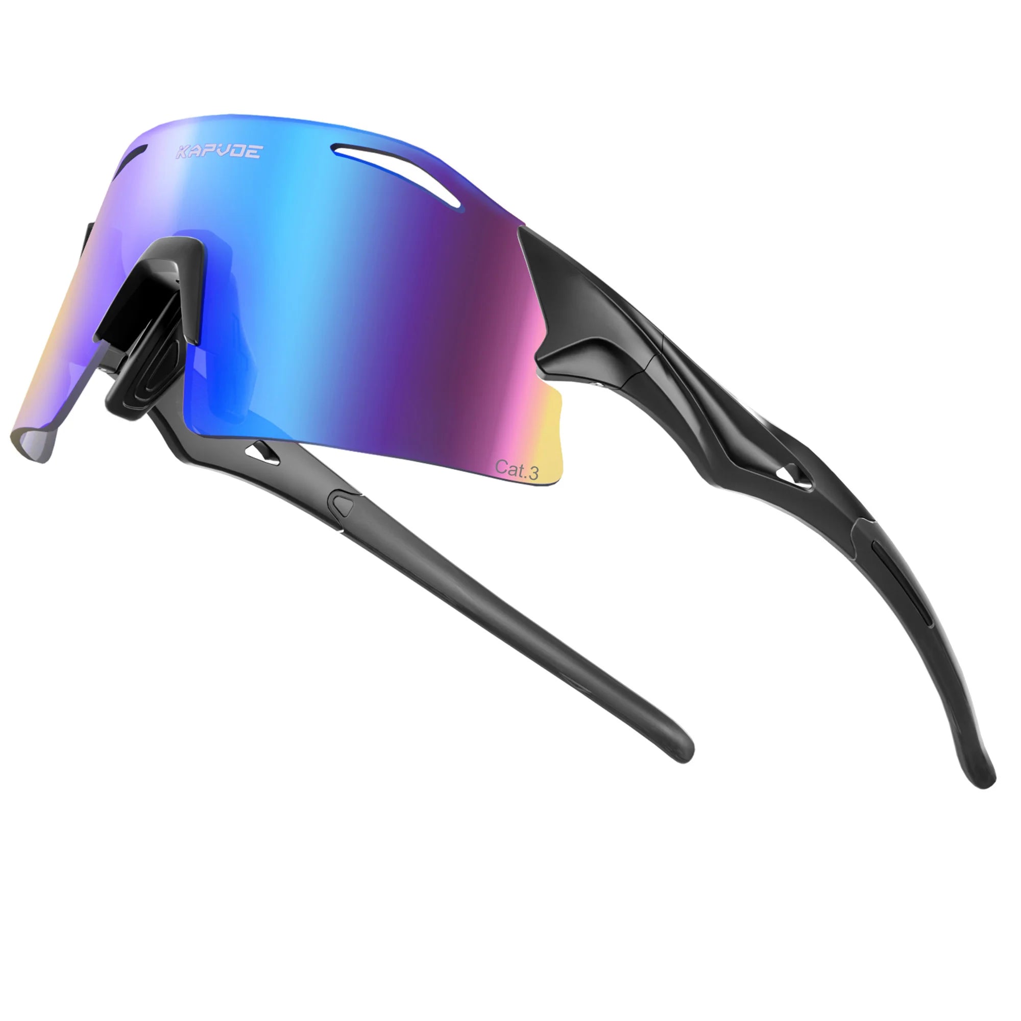Kapvoe UV400 Fashion Sunglasses Men MTB Bike Cycling Glasses Eyewear Women Bike Outdoor Sports Night-riding glasses for racing