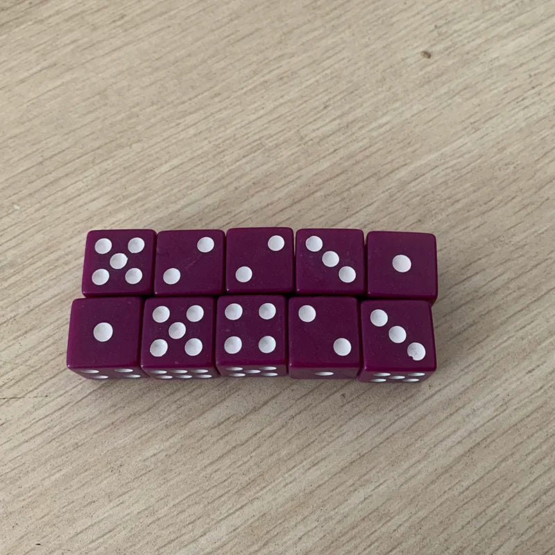 10pcs/set Square Corner Point Dice  Board Games Accessories 16mm