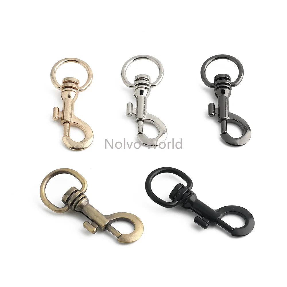 10/40/80PCS 15-20-25-32-38mm Detachable Snap Hook Swivel Clasp Rotating Buckle For Crossbody Bags Dog Collar Rope Accessories