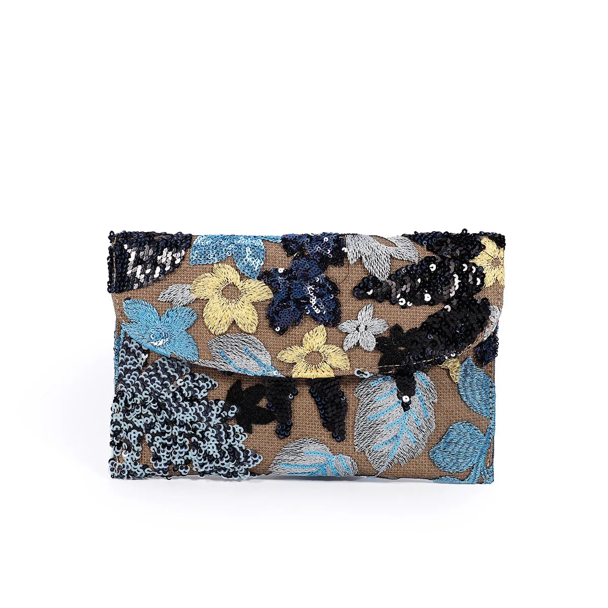 Cross-border High-end Envelope Bag, Sequined Embroidery Straw-woven Niche Women's Clutch Bag, Summer New Woven Women's Clutches