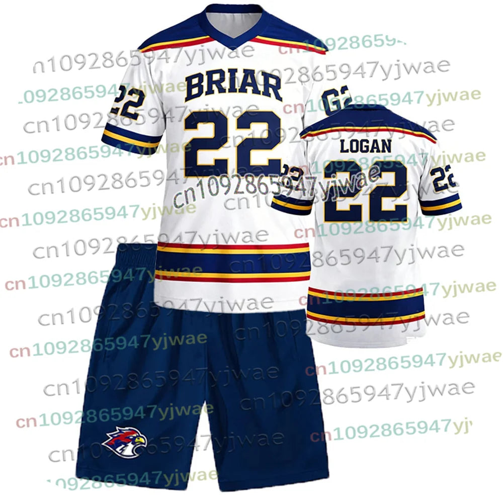 Off Campus Briar University Jersey 2 Piece Outfit Tracksuit Graham 44 22 DI LAURENTIS 66 Tucker46 Mens Tshirt Shorts 2 Piece Set