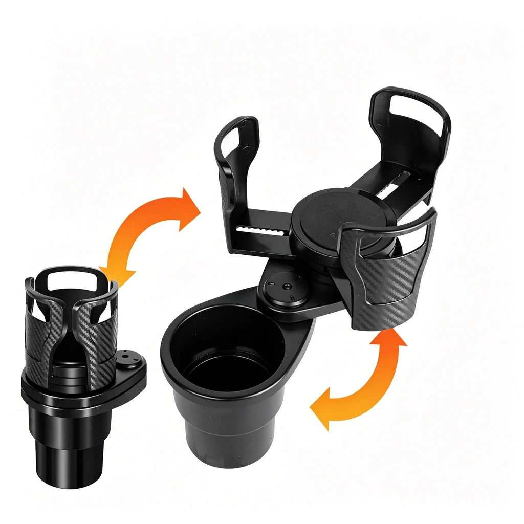 Rotating car center console beverage rack car cup holder double-layer storage rack cup holder car cup holder expander