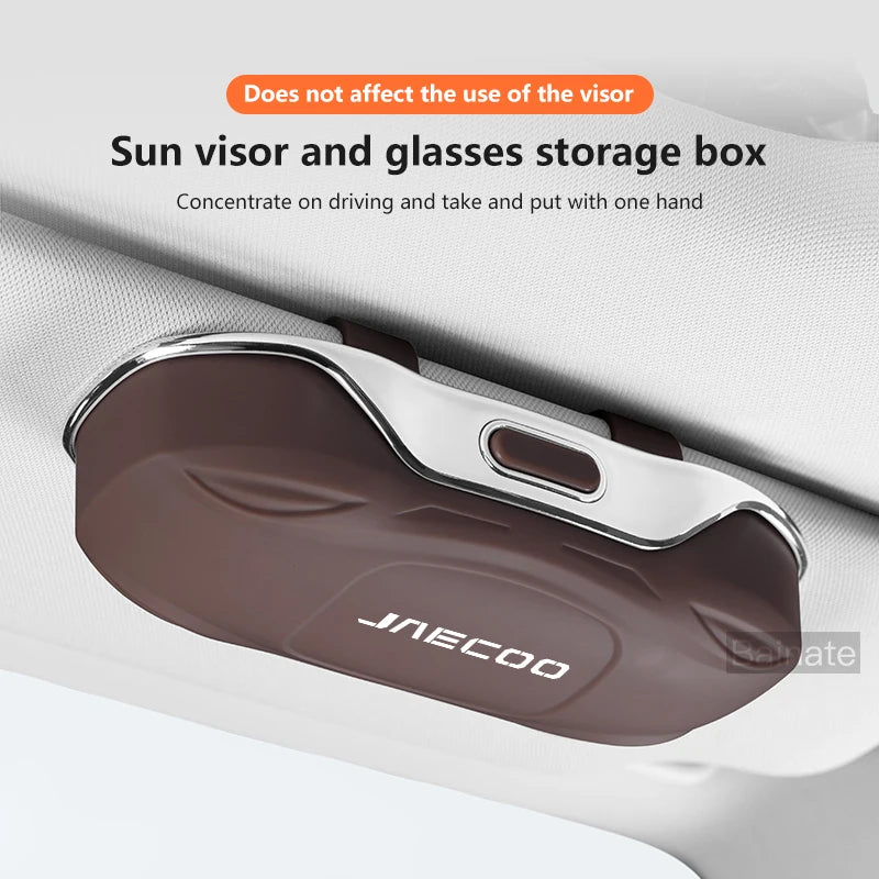 Car Sunglasses Storage Box Visor Glasses Clip For CHERY JAECOO J7 PHEV JAECOO J8 J5 EV 2024 2025 Car Interior Accessories