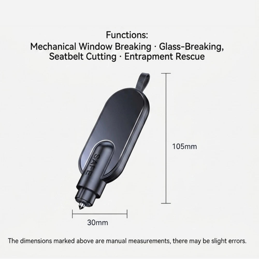2026 Car Escape Tool Key Chain Car Glass Breaker Concealed Seat Belt Cutting Tool Auto Crash Survival Safety Device