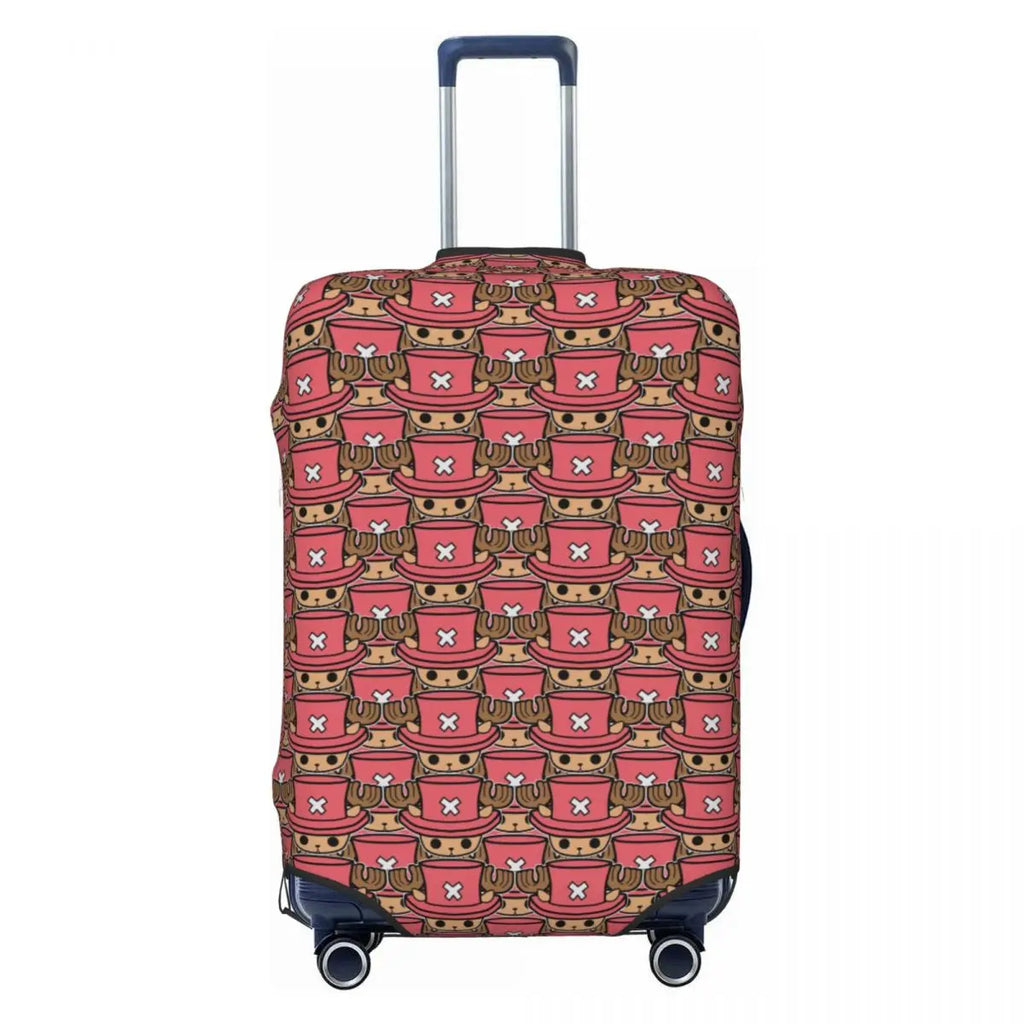 The Cheerful Pirate Flashing Victory Signs Suitcase Cover Flight Anime One Piece Elastic Luggage Case Cruise Trip Protection