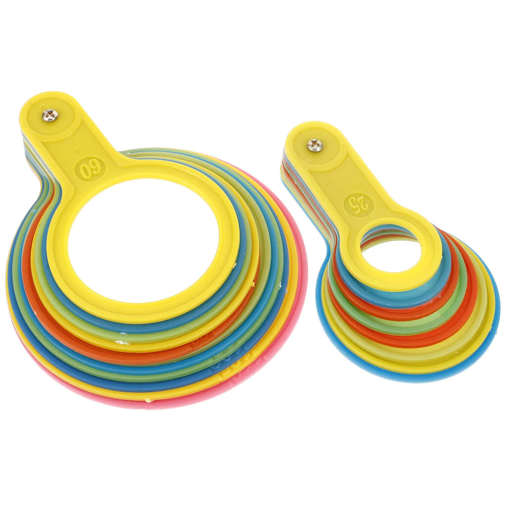 2Sets Fruit Diameter Measuring Ring Plastic Fruit Gauge Circles Easy Accurate Size Grading Tool Diameter Measuring Tool