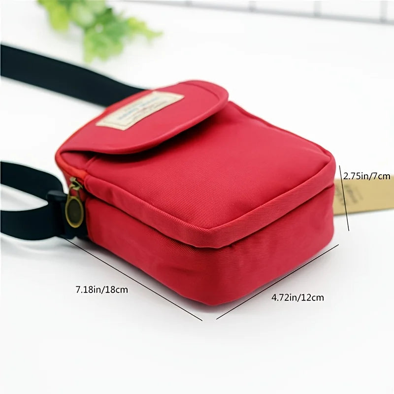 New trendy nylon shoulder bag for girls - large screen cross-body phone bag