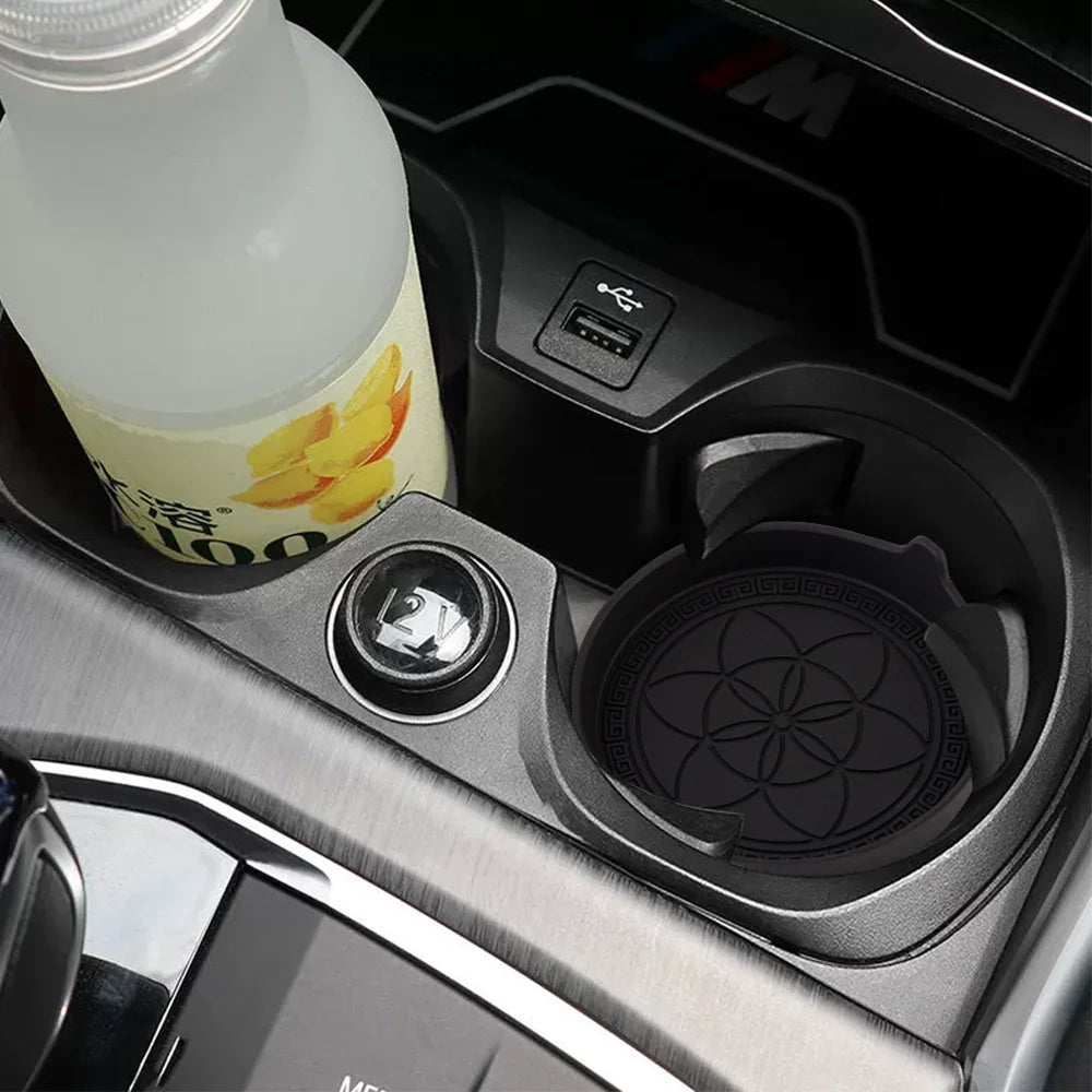 4PCS Car Silicone Cup Holder Coaster Insert Universal Non-Slip Cup Holders Car Accessories Interior for Women and Man