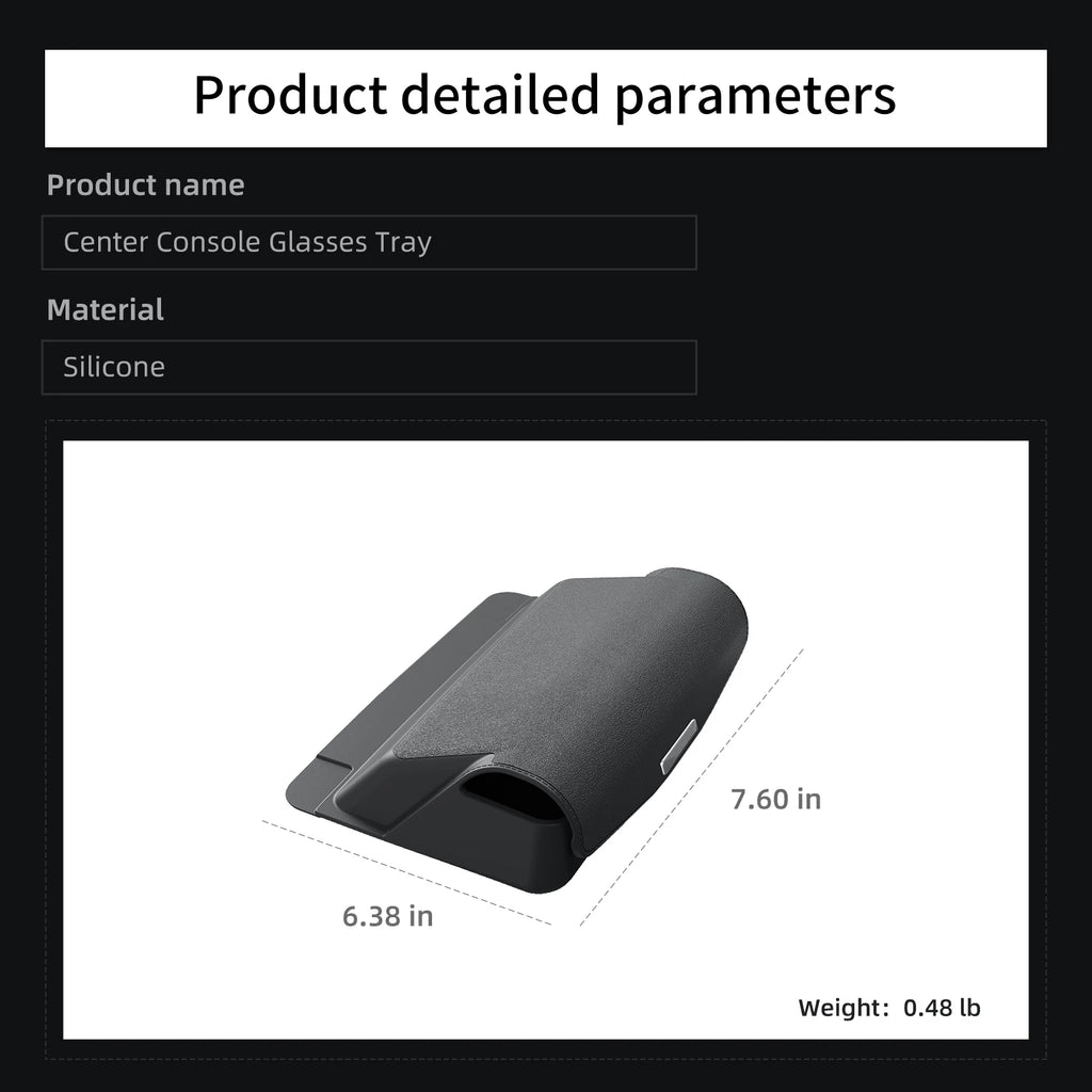 LUCKEASY for 2025 2026 Tesla Model Y Launch Juniper/ Model 3 2025 Car Glasses Tray Center Console Armrest Storage Box Organizer