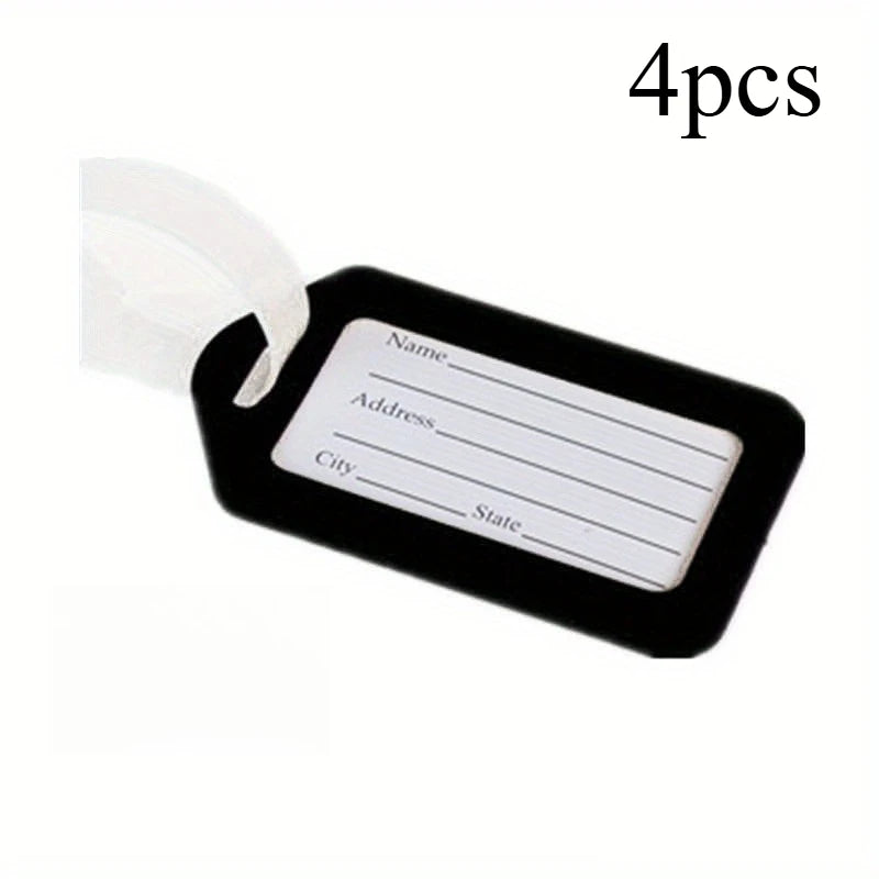 4pcs Luggage Tags Identification Tags Travel Identification Tags Multicolor Suitcase ID Labels Bag Name Tag