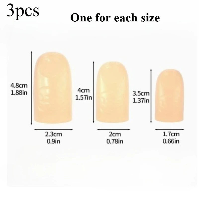3Pcs Realistic silicone Thumb Tip Magic Trick Accessory Close Up Illusion Gimmick Mentalism Prop Fake Thumb Toys