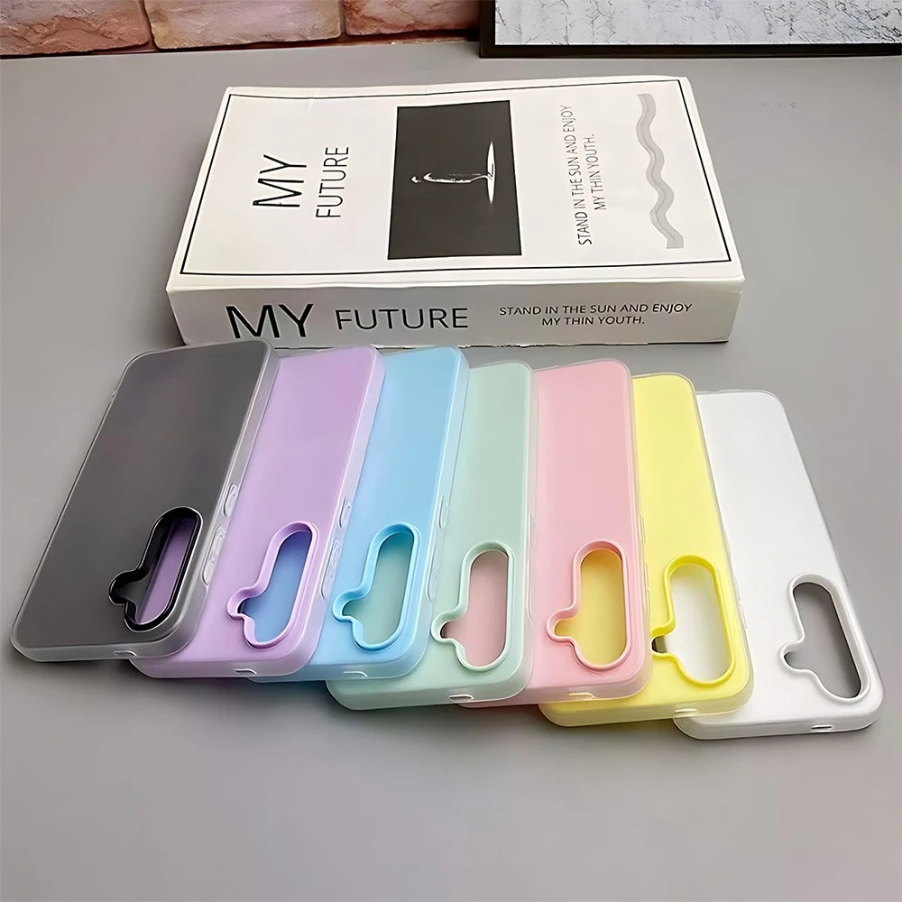 Phone Case for Samsung A56 A16 A36 A26 A55 A54 A15 A35 A25 B Transparent M Logo W 2-in-1 Jelly case