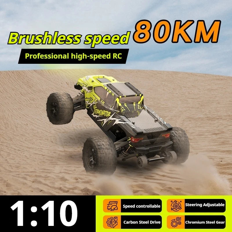 LLL 1:10 All-Round Terminator Remote Control Electric Brushless Four-Wheel Drive Off-Road Vehicle RC Model Car V2 Version