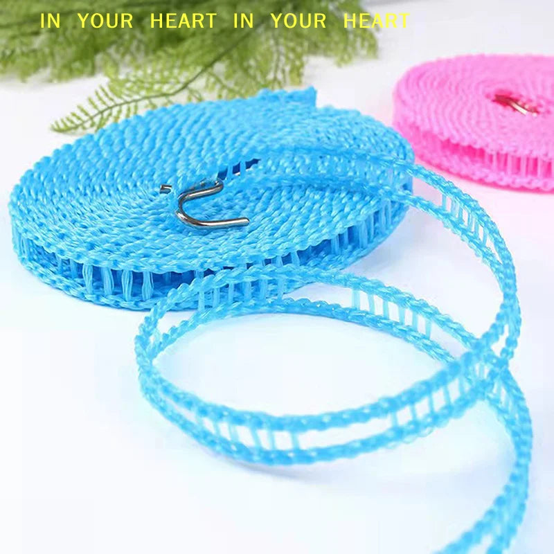 【X】5/10M Portable Clotheslines Windproof Fence-Type Clothesline For Outdoor Indoor Home Travel Drying Rack Clothesline