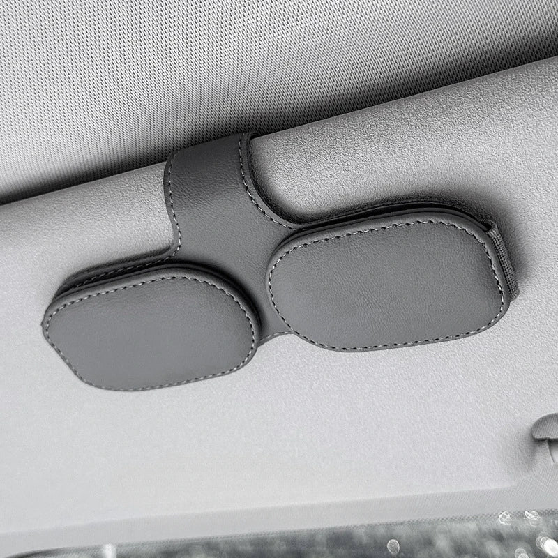 Car Glasses Holder Multifunctional Car Sunglasses Double Clip Bill Holder Car Sunglasses Storage Box Card Holder