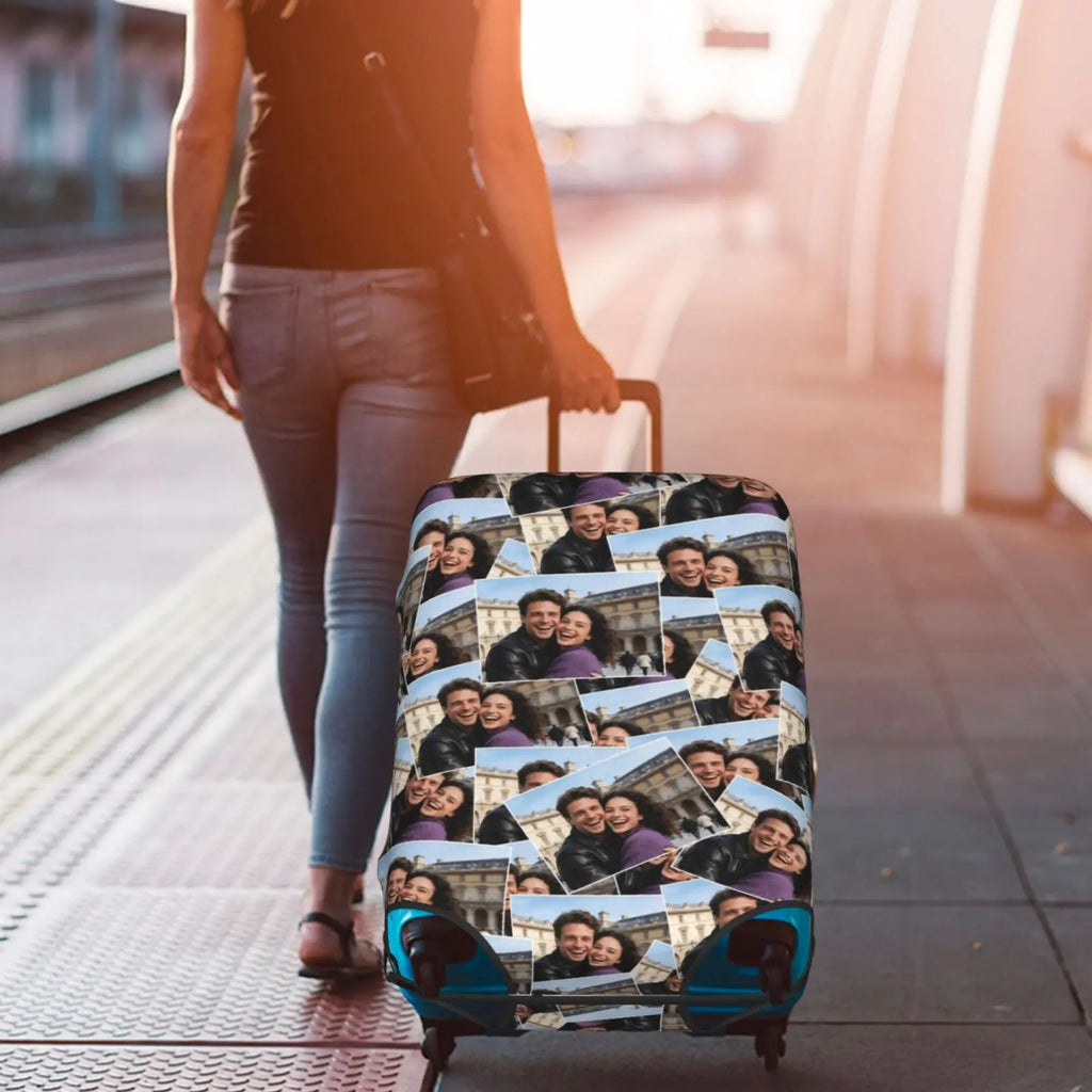 Custom Customize Logo Luggage Cover Elastic Your Design Here Travel Suitcase Protective Covers Suit For 18-32 inch