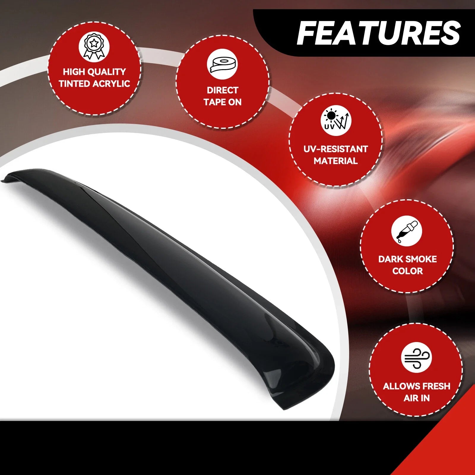 RV Window Sun Visor Rain Visor Car Sunroof Deflector Windproof Rainproof For Car Roof Skylight Motorhome Window Universal Shade