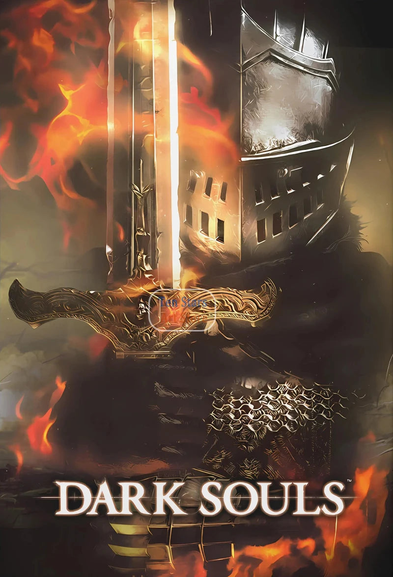 Dark Souls Fantasy Art Video Game Warrior Knight Dark Souls 3 Gaming Poster Canvas Painting Wall Pictures Home Gaming Room Decor