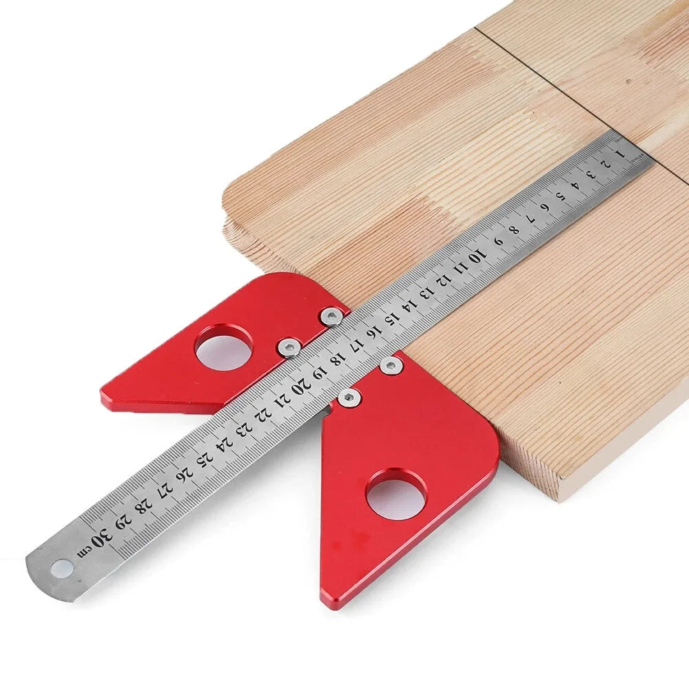 Woodworking Center Scribe 45/90 Degree Angle Line Gauge Wood Ruled Carpenter Marking Ruler Center Finder Line Gauge