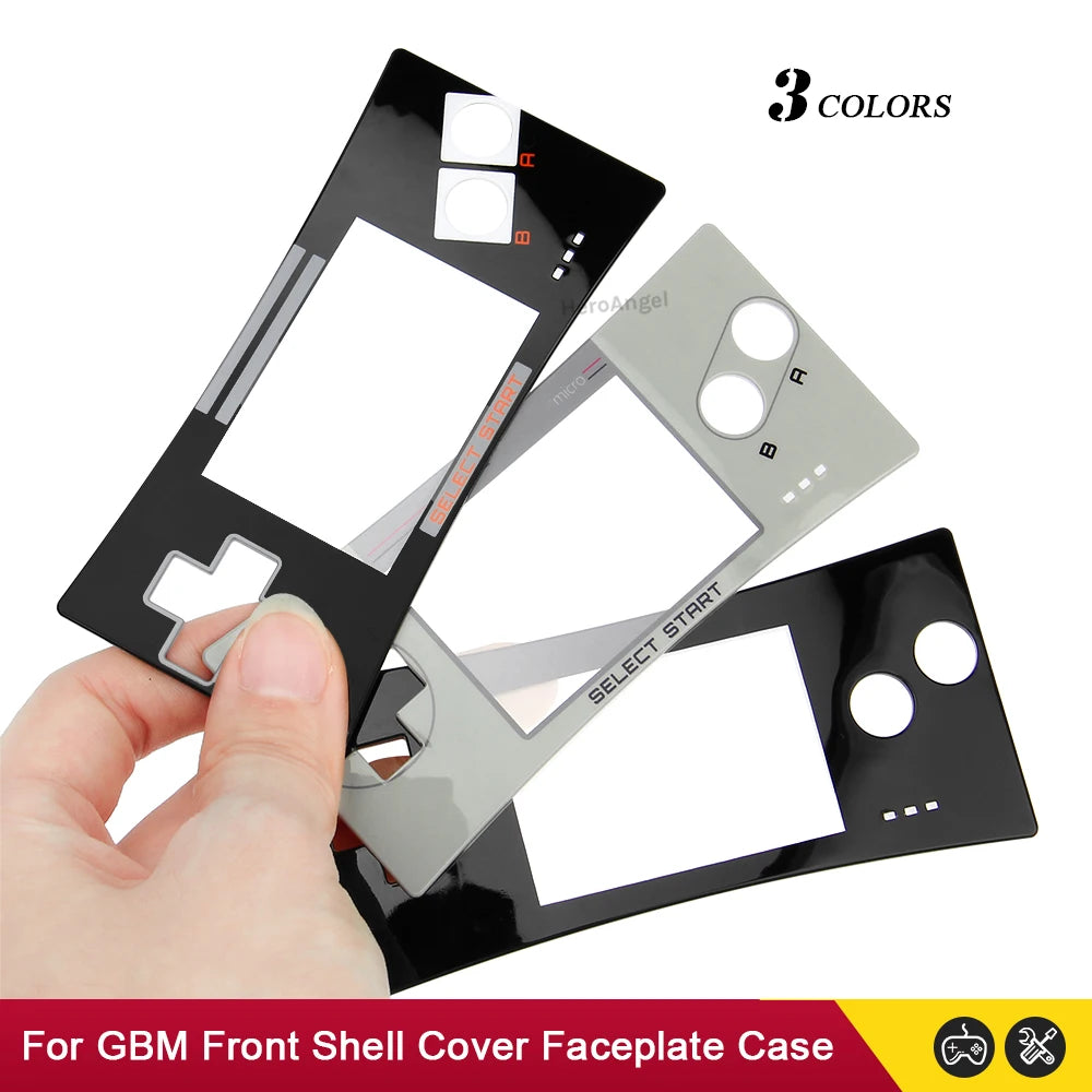 Black Grey Limited Version Front Faceplate Cover Replacement For Nintendo GameBoy Micro For GBM Front Case Housing Shell Cover