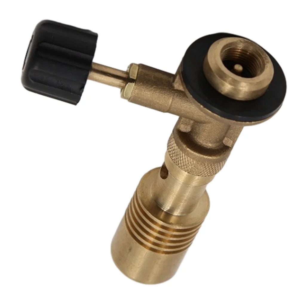 Brass Bunsen Burner Portable Brass Laboratory Burner Laboratory Burner Gas Burner Head for Outdoor Camping/Picnic/BBQ