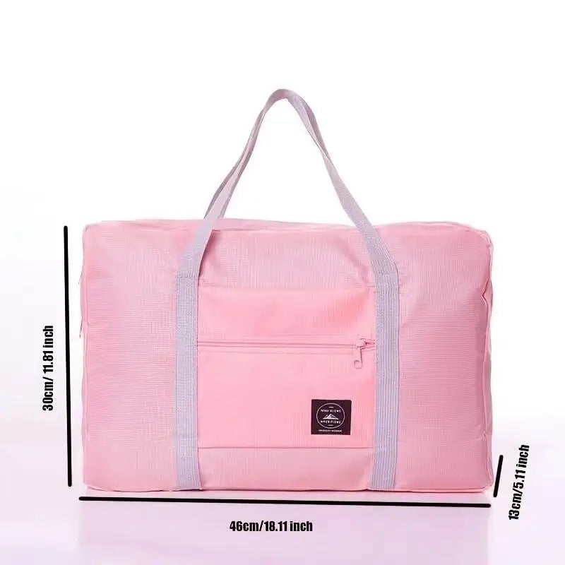 Foldable Travel Duffle Bag Large Capacity Nylon Carry On Handbag Lightweight Multifunctional Storage Tote for Airplane Weekend