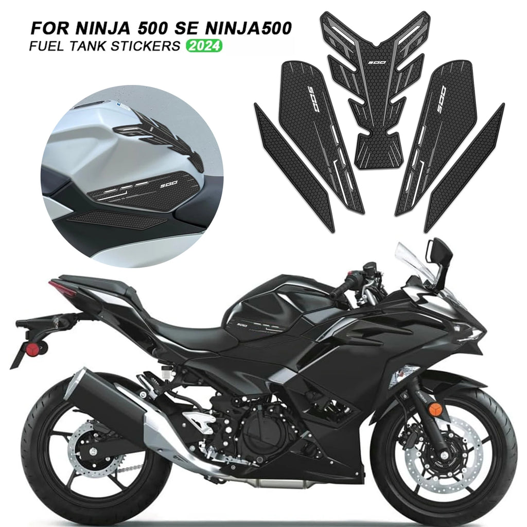 Ninja500 2025 Motorcycle Accessories Non-slip Side Fuel Tank Stickers Waterproof Pad Rubber Sticker For NINJA 500 SE 2024 2025