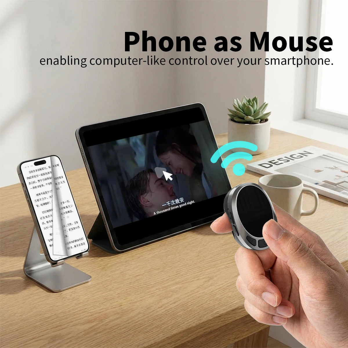 TikTok Scrolling Ring Remote Control,Air Finger Ring Mouse with Touchpad，Page Turner for iPad iPhone & Android Tablet,Bluetooth Camera Remote, Scrolling Ring for TikTok,YouTube,Instagram,Kindle App,iOS,Android