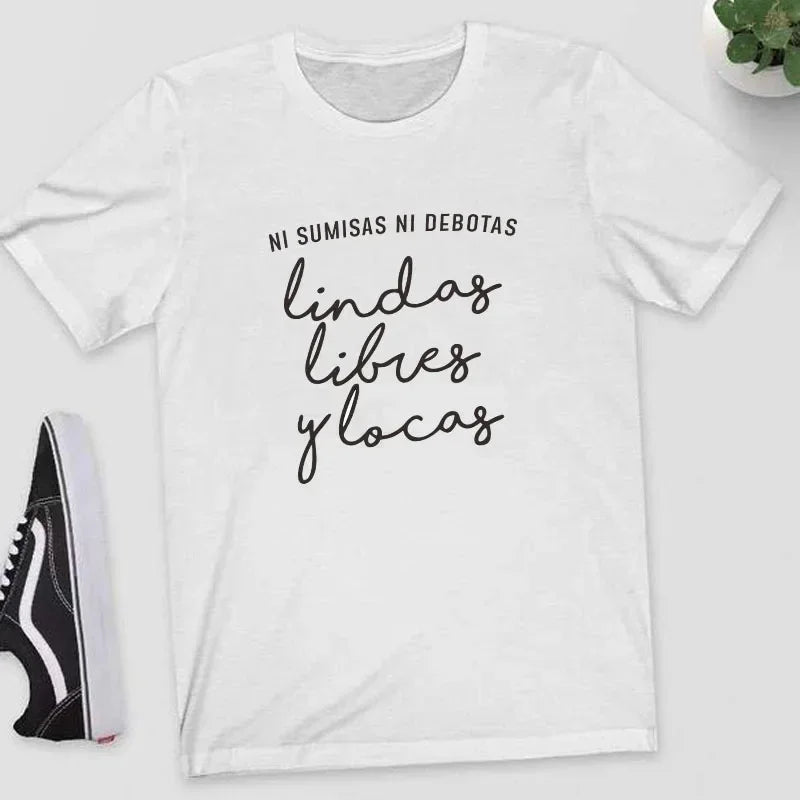Casual Basics Ocollar White Shirt Short Sleeve Ladies T-shirt Drop Ship Letter It Doesn't Give Me Life Print Ladies T-shirt