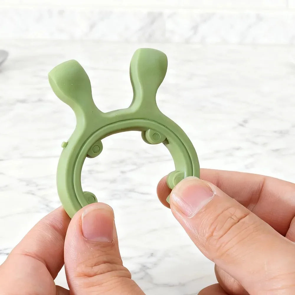 Silicone Deer Ear Spatula Rack Universal Anti-scalding Spoon Holder Heat-resistant Shovel Clip Overflow Pot Clips Kitchen Gadget