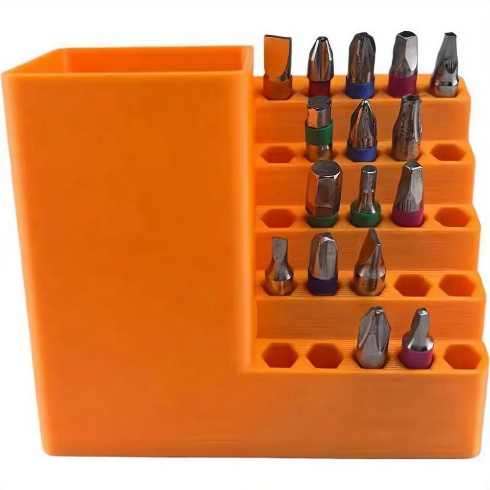 25/50 Hole Hex Screwdriver Bit Storage Box,1/4 Inch Impact Driver Bit Holder Organizer, Durable Tool Box for DIY & Workshop