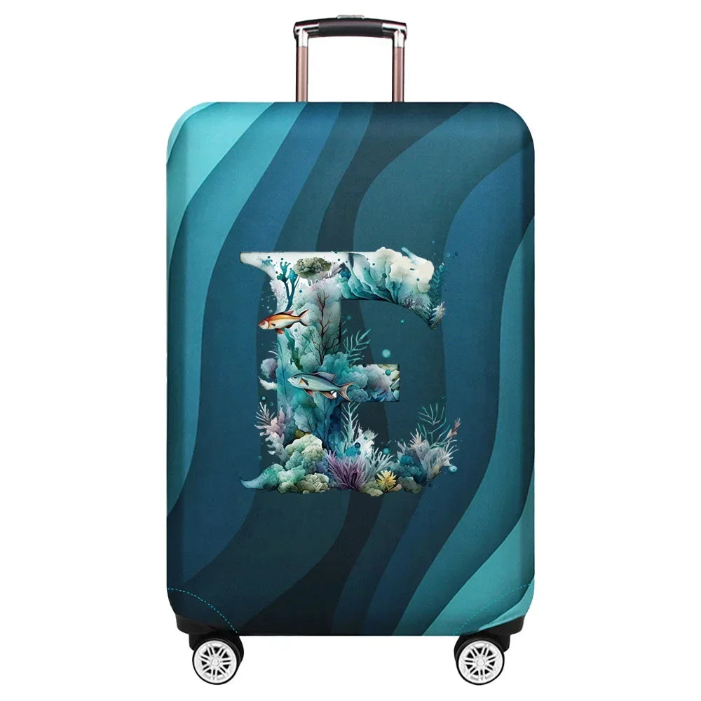 Elastic Fish Letter Series Luggage Protective Cover Suitable for 18-32 Inch Bag Suitcase Covers Trolley Cover Travel Accessories