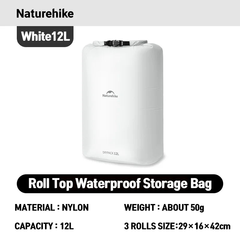 Naturehike Rolled Storage Bag Outdoor Travel Hiking Lightweight Waterproof Vacuum Compression Dispenser Bags Portable Organizer