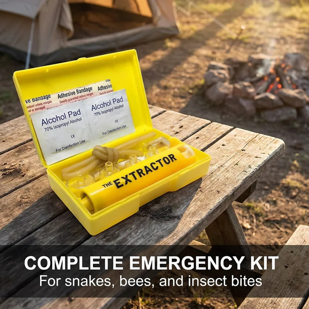 Insect Bite, Bee Sting, Snake Bite Venom Extractor Suction Kit Tool Hand Pump Emergency Safety Quick Response Equipment Suitable for Hiking, Backpacking, Camping Snake and Insect Bite First Aid Kit Outdoor Emergency Survival