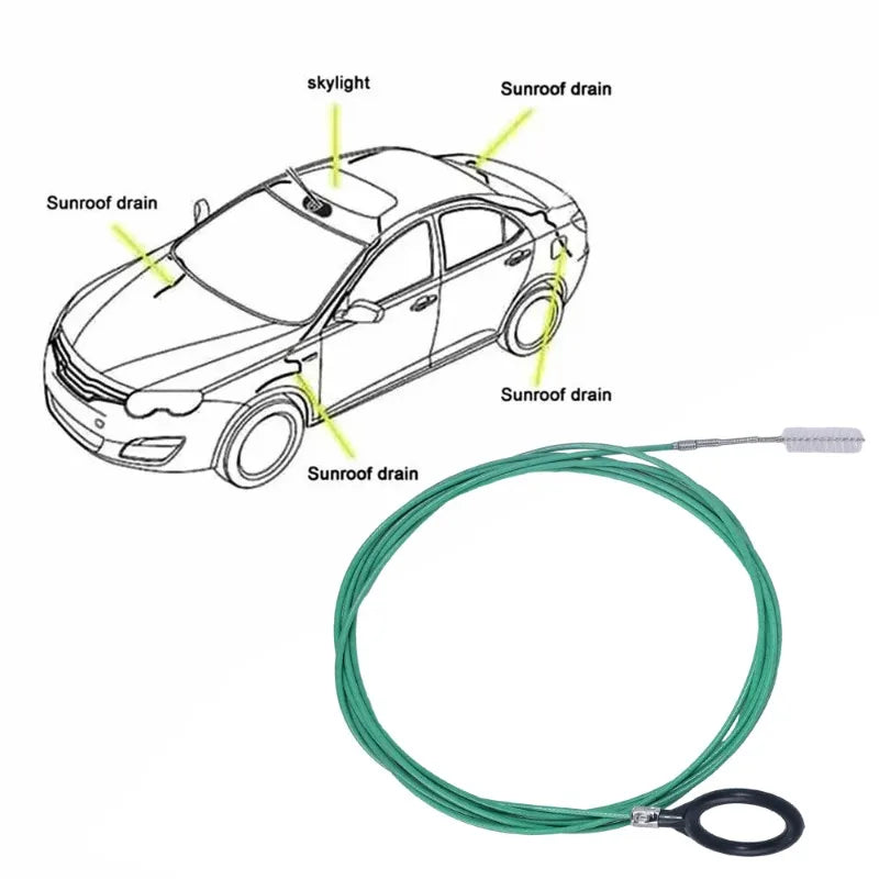 Update 3M Car Sunroof Drain Cleaning Tools Brush Pipe Cleaner Thin Unblocker Sunroof Windshield Wiper Drainage Holes Accessories