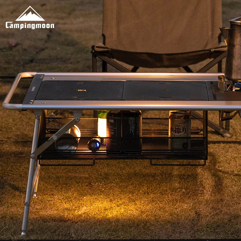 CAMPINGMOON CK-51BK two unit half bar net cage camping home folding storage box multifunctional shelf