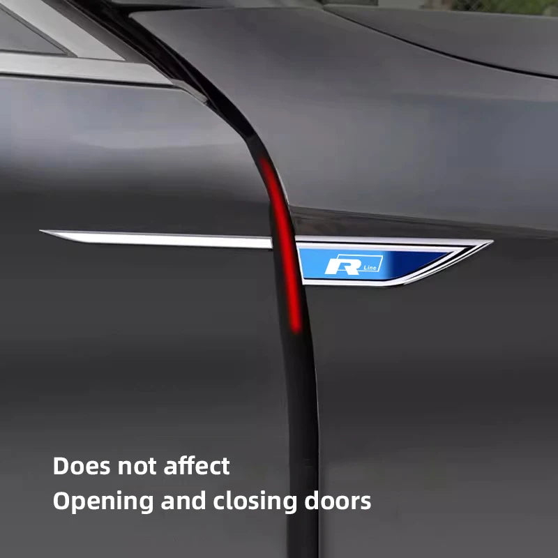 Car Ashtray 3D Metal Car Leaf Board Side Sticker Auto Door Label Body Decorative Blade Decals For Volkswagen VW RLine R T5 ID3 T