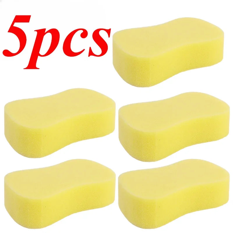 1/3/5pcs Car Wash Sponge Clean Large Honeycomb 8-shaped High-density Sponges Block Car Cleaning Waxing Tools Auto Detailing
