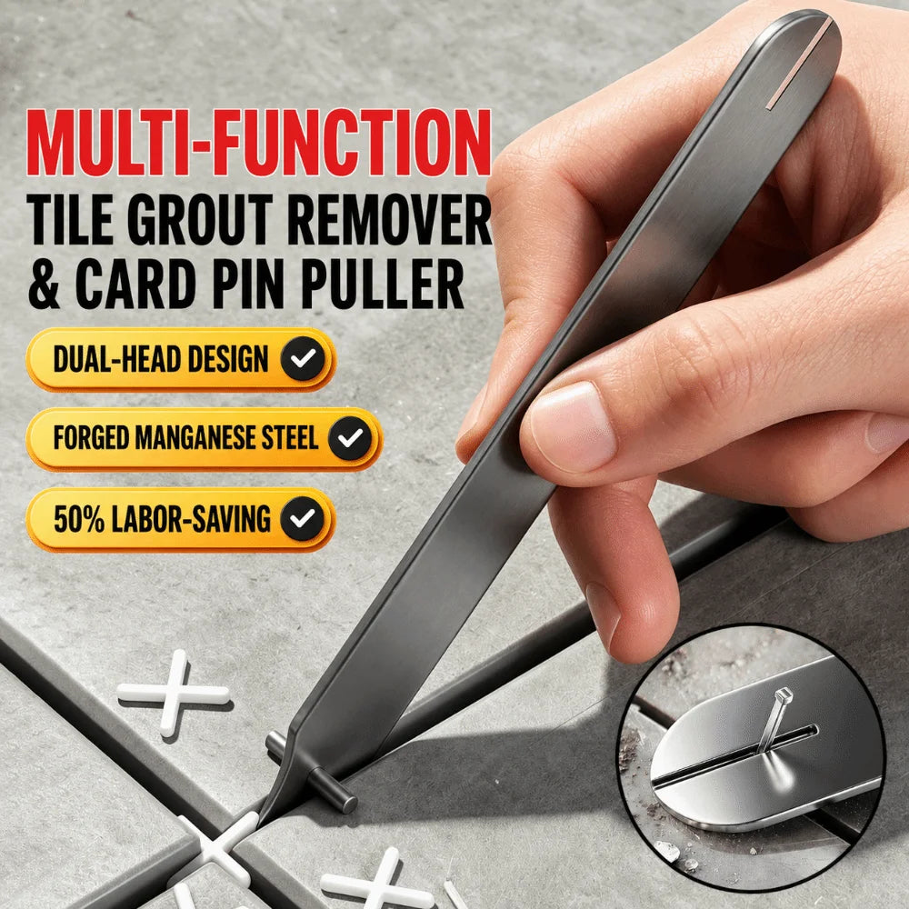 Double Head Grout Removal Pliers Thickened Sharp Edge Fastener Extract Pliers Ultra Thin Tip Scratch Free Grout Tool