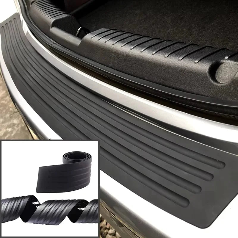 Universal Car Trunk Door Guard Strips Sill Plate Protector Rear Bumper Guard Rubber Mouldings Pad Trim Cover Strip