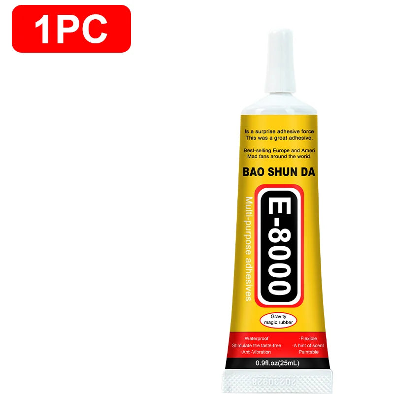 E8000 Phone Screen Bezel Repair Adhesive, E8000 Multi-Purpose Liquid Glue, Super Strong Adhesive for Jewelry, Crafts, Rhinestones, Diy, Phone Screen
