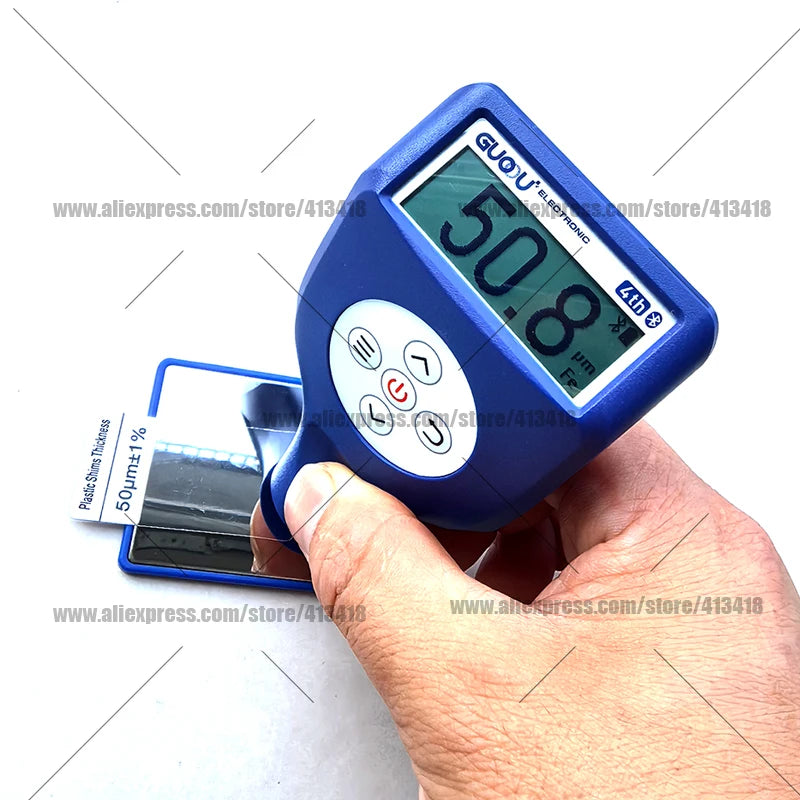 GUOOU LCD Screen Auto Car Paint Film Thickness Gauge Paint Coating Thickness Tester 0-3000μm 0.1μm Fe NFe Probe Gauge