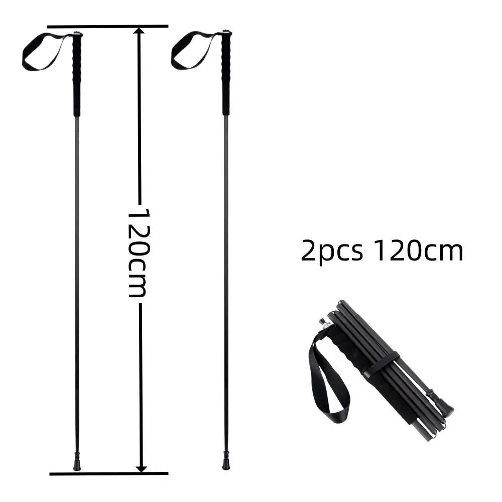 110g Ultra Light Weight Hiking Sticks Retractable Trekking Poles Folding Carbon Fiber Hiking Poles Walking Sticks Trekking Stick