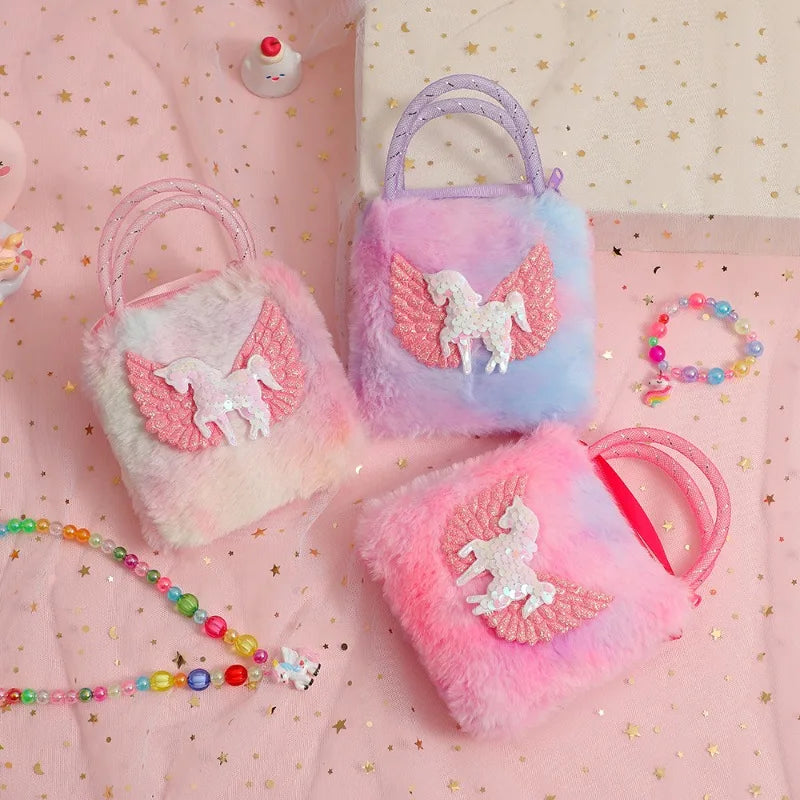 Cartoon cute single-shoulder bag, small crossbody bag, kindergarten girls' small tote, coin purse