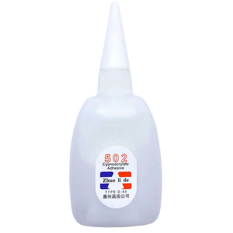 40g 502 Liquid Glue With Dropper Instant Adhesive Wood Metal Rubber Plastic Advertising Glue Strong Bond Mold Glue Fast Curing