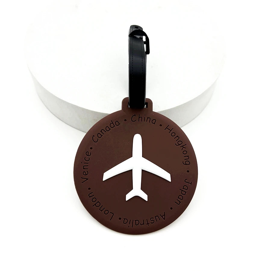 1pc/2pc Customizable Name Tag Luggage Tag Travel Bag Hanging Accessory Anti-Lost ID Badge Display Lanyard