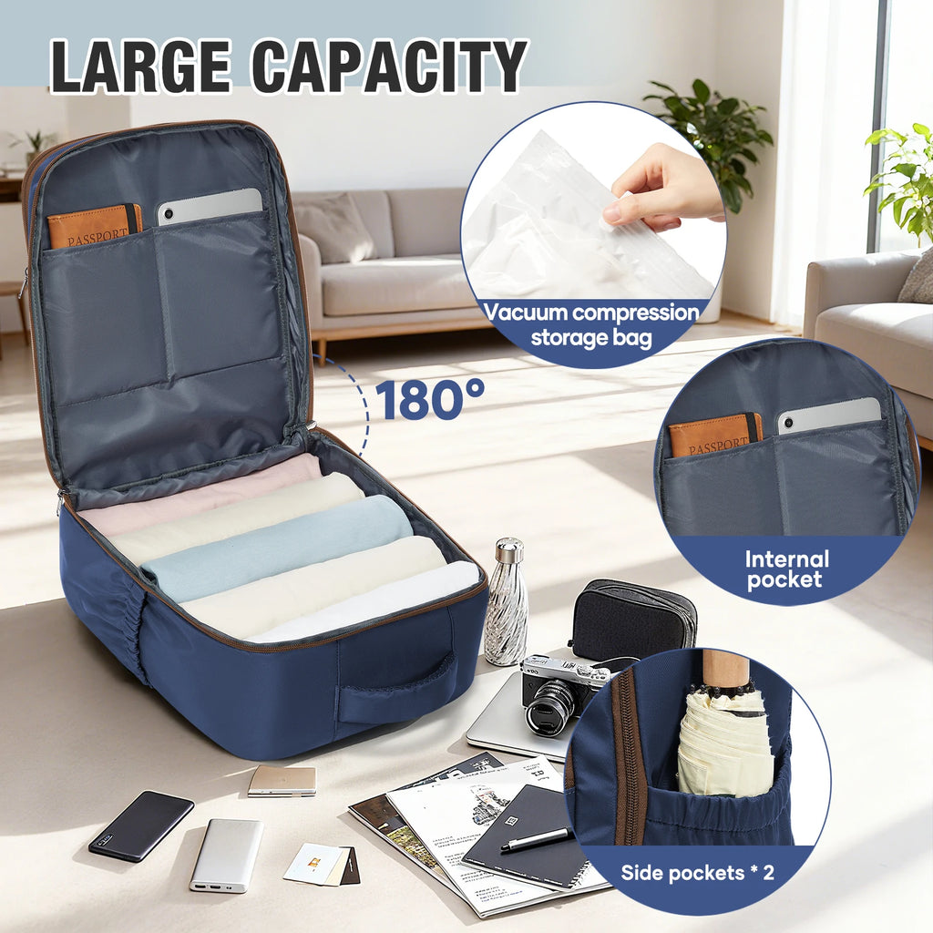 Travel Backpack Cabin Bag, Ryanair Backpack 40x30x20 Carry-Ons, Men Women 15.6 inch Laptop Backpack, Casual Trekking Backpack