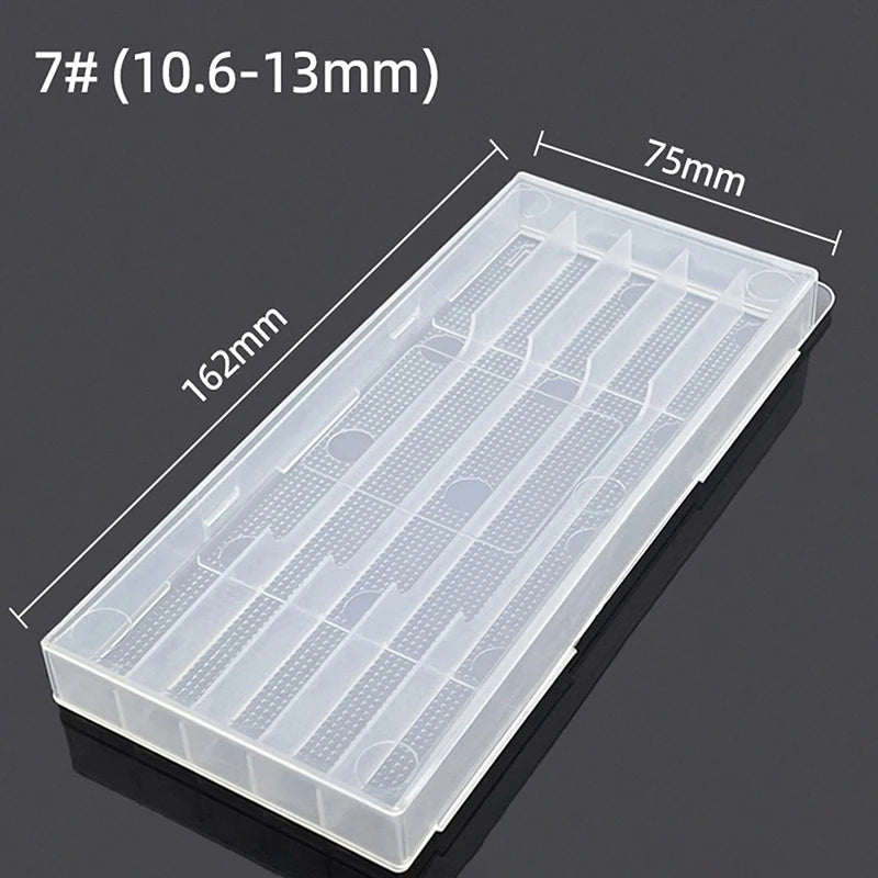 ※Plastic Twist Drill Empty Box Storage Box Toolbox Tool Accessories Woodworking Drill Bit 5/10 Hole Transparent Packaging Case