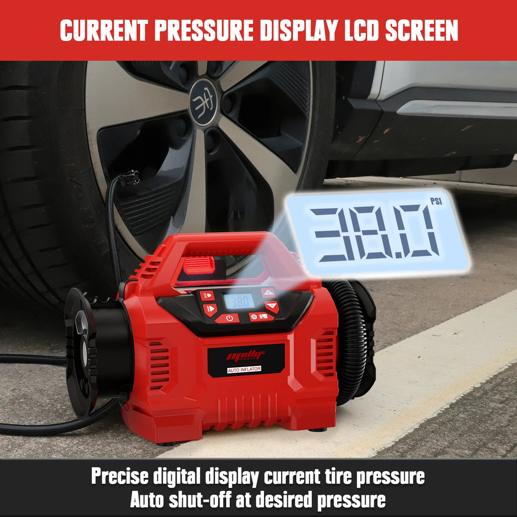 Portable Tire Inflator Air Compressor Compatible with Milwaukee 18V Battery(Tool Only)with Digital Gauge for Car Tire Pump