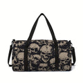 Skull Flower Large Capacity Luggage Bag  For Boy And Girls Best Gifts 2D Flat Cartoon Travel Duffels Hand Bag For Children